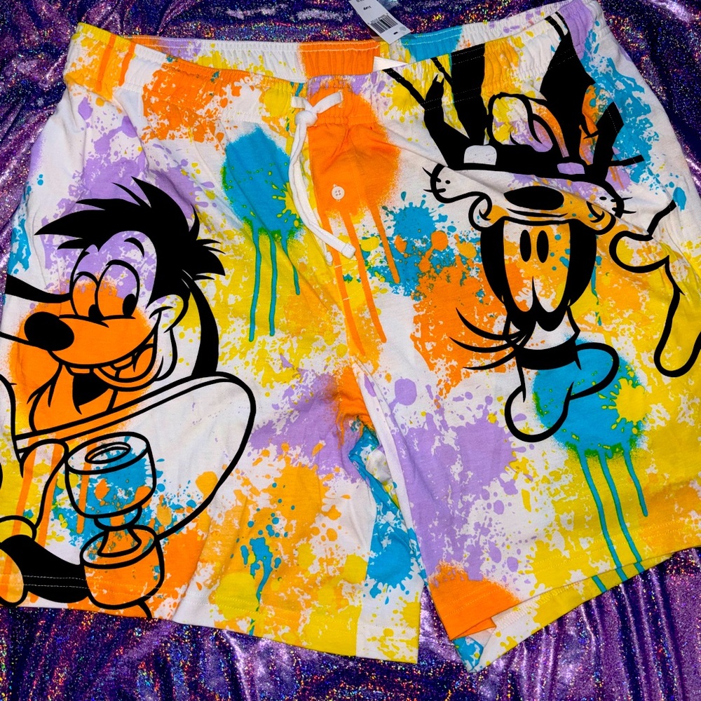 Mens Goofy and Max Lounge shorts
